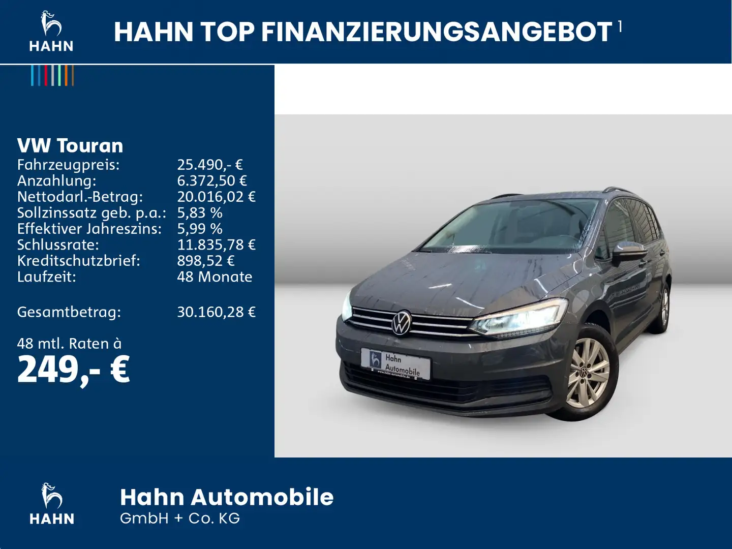 Volkswagen Touran 1.5 TSI DSG Comfortline 7-Sitzer ACC Grau - 2