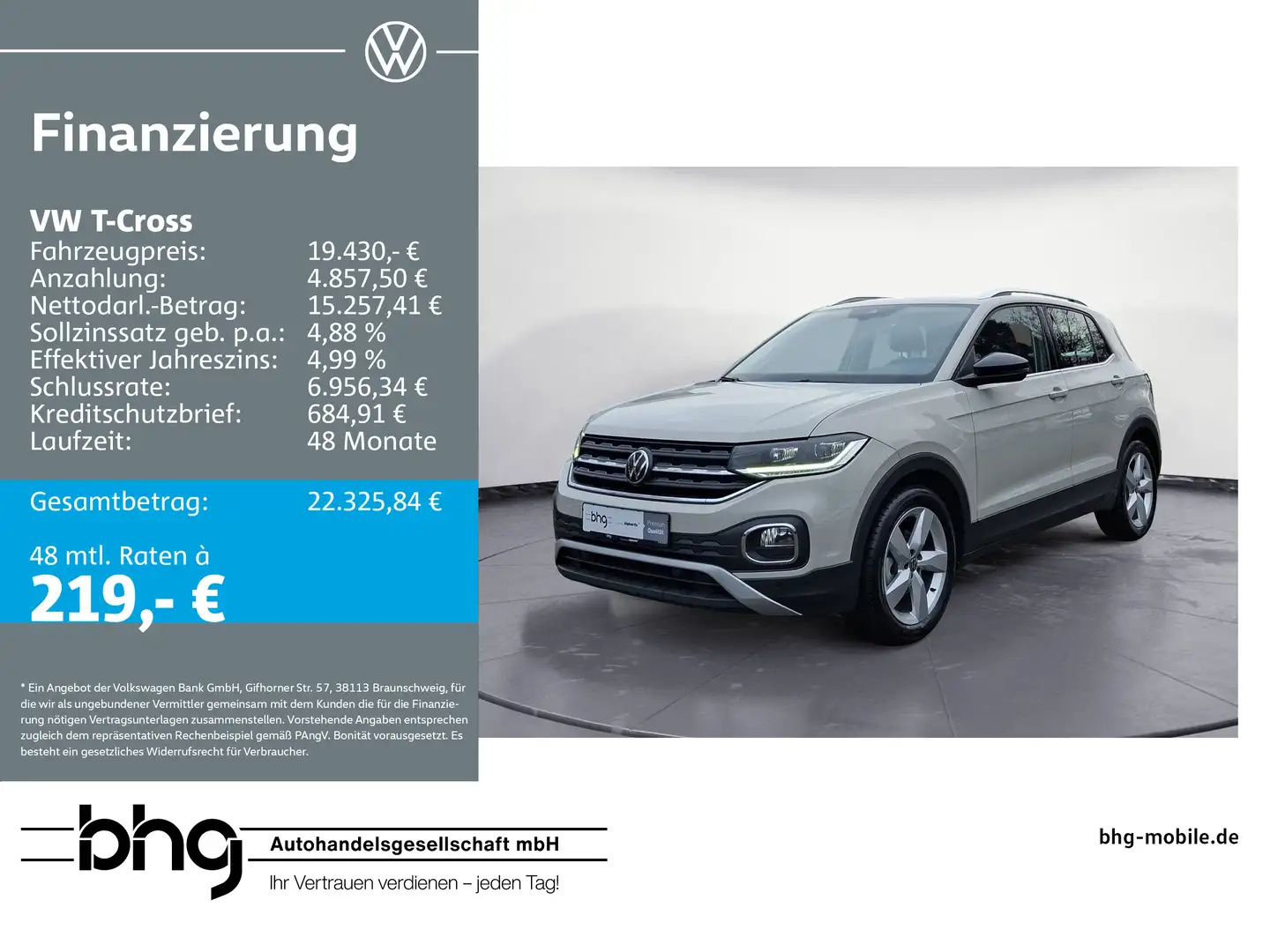 Volkswagen T-Cross 1.0 TSI OPF Style Grau - 1