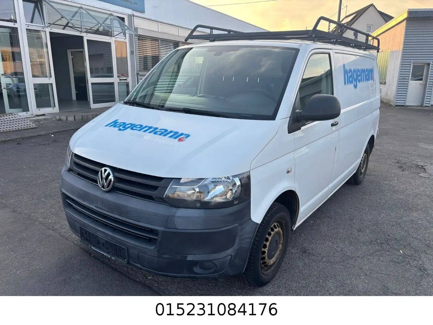 Volkswagen T5 Transporter Kasten+Klima+Einparkhilfe H+AHK Weiß - 1