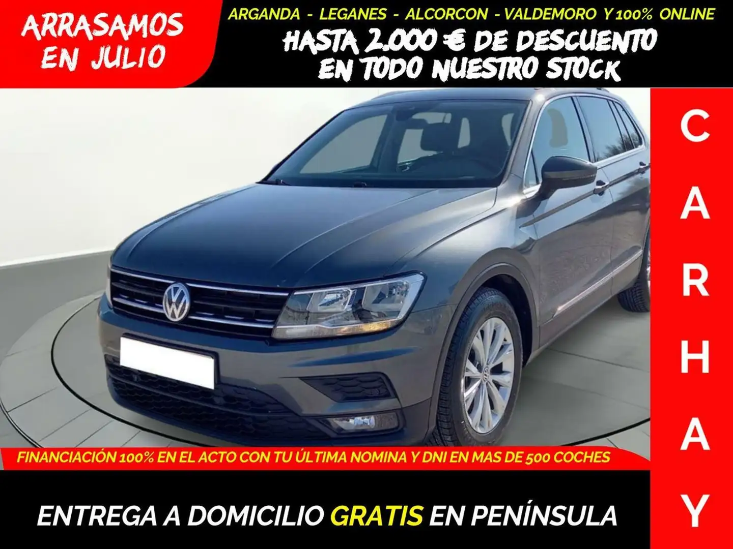 Volkswagen Tiguan 2.0TDI R-Line 4Motion DSG 110kW Gris - 1