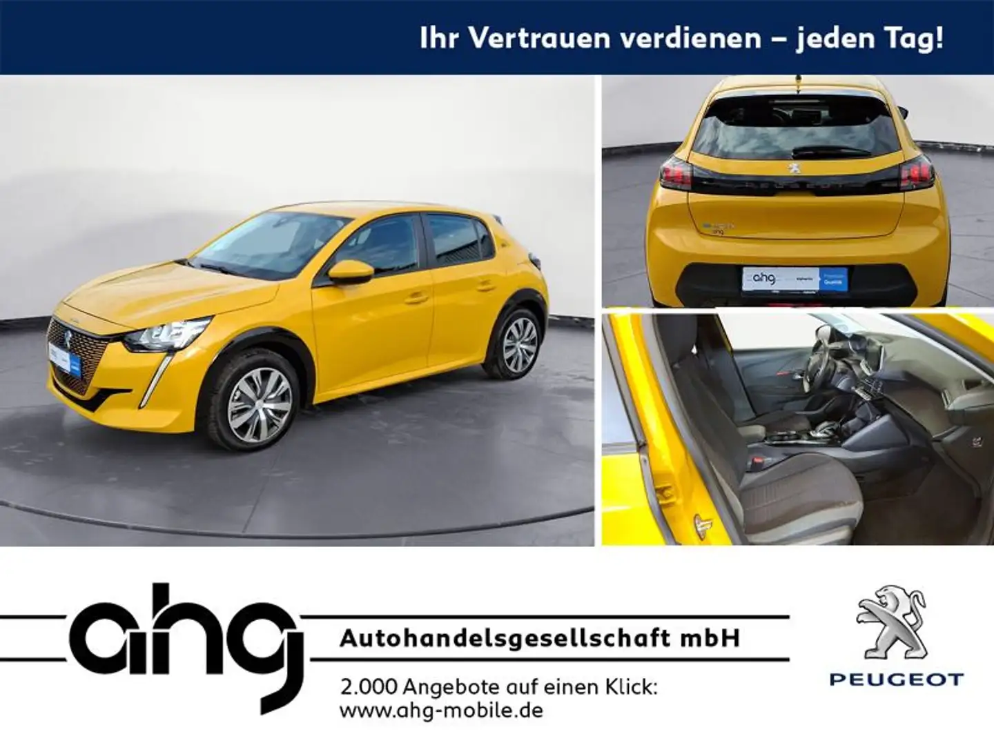 Peugeot e-208 136 Active Pack Bluetooth PDC Klima Gelb - 1