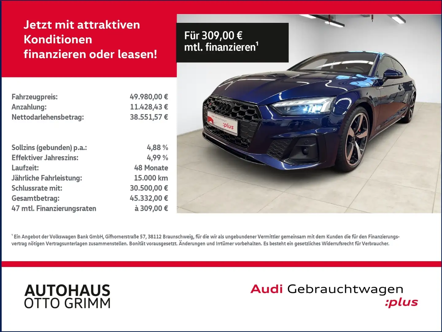 Audi S5 3.0 TDI quattro Tiptronic Matrix Blauw - 1
