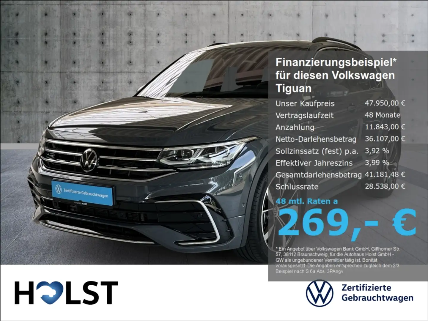 Volkswagen Tiguan 2.0TDI DSG R-Line 4Motion IQ.LIGHT PANO Grau - 1