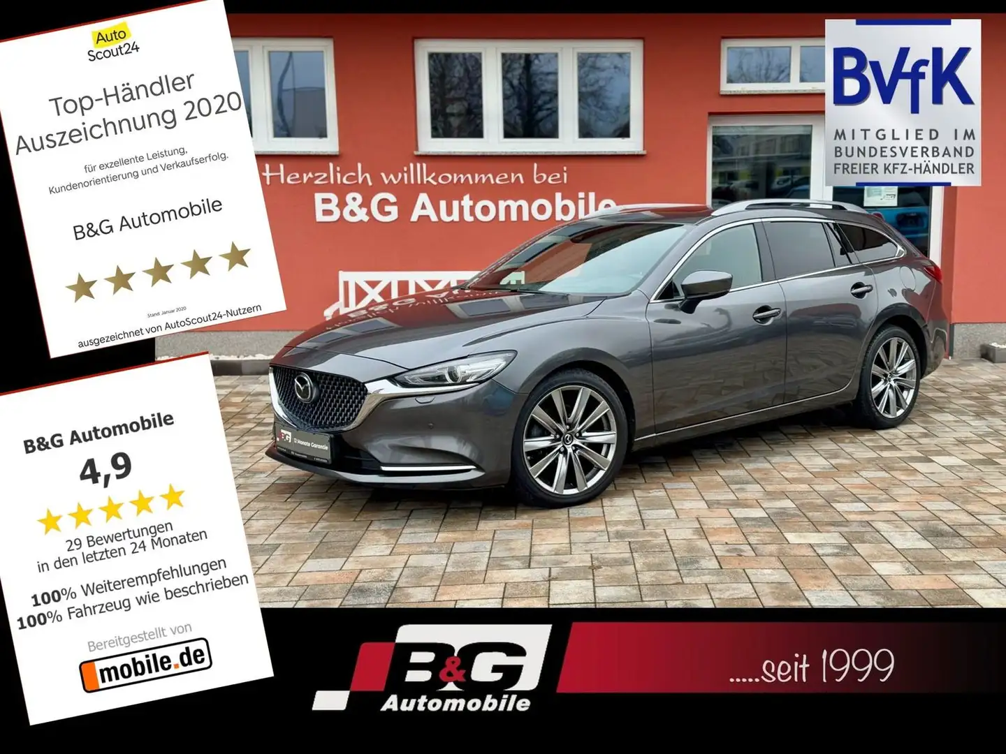 Mazda 6 Sports-Line AWD*AHK*Leder* Grau - 1