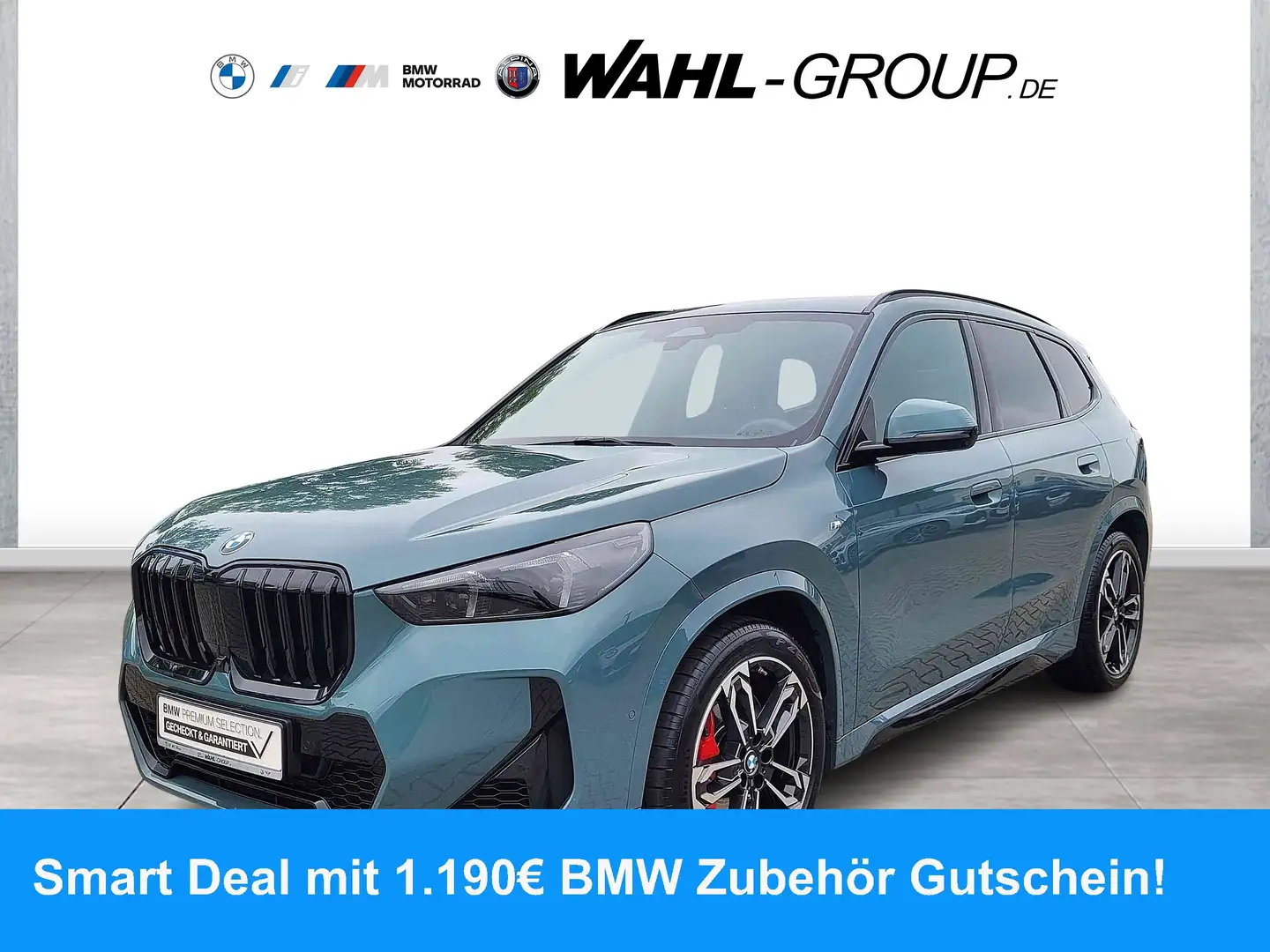 BMW X1 xDrive23i M SPORT LC PROF HUD AHK LEDER E-SITZE HI Groen - 1
