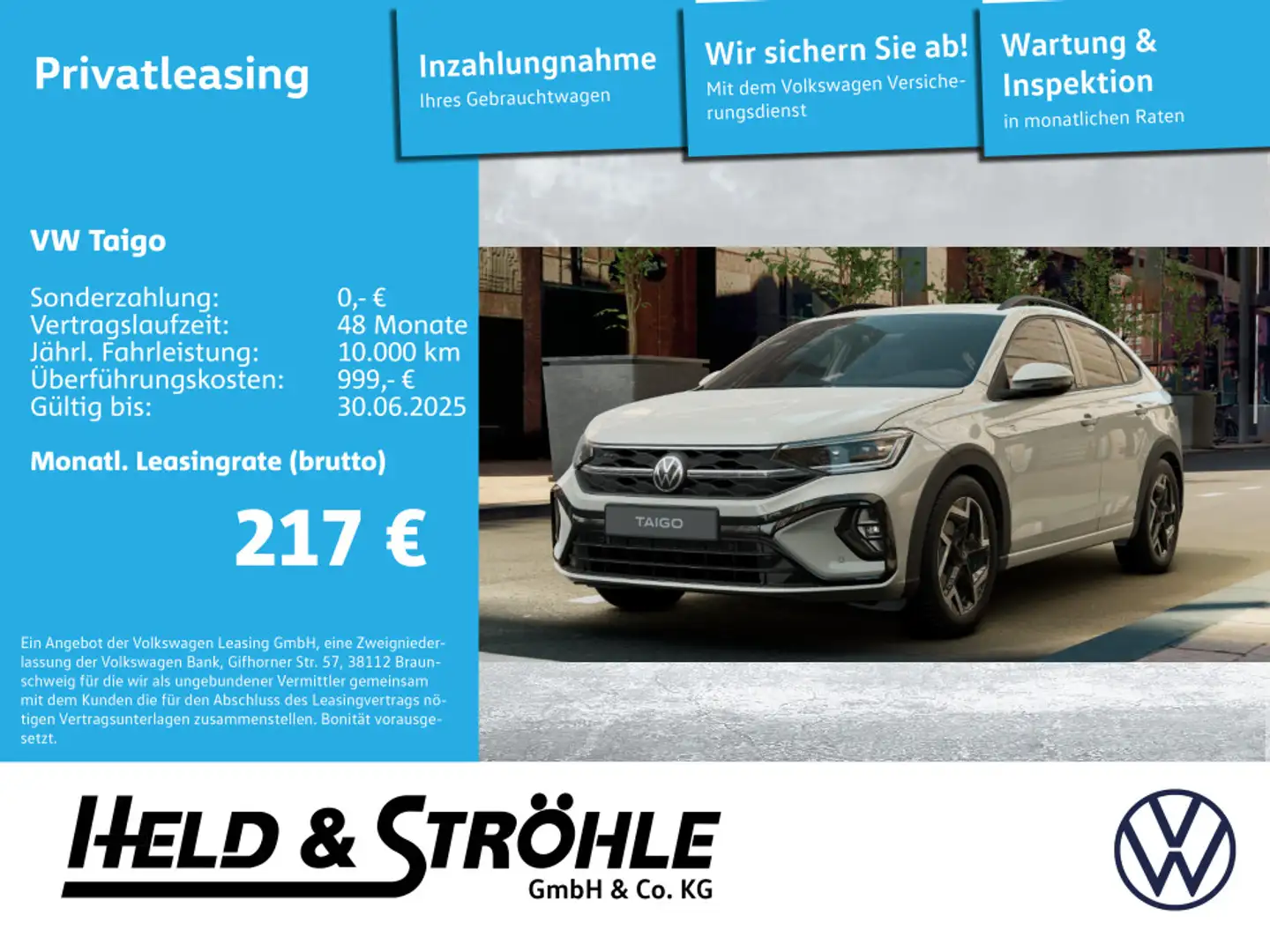 Volkswagen Taigo R-Line 1,0l TSI 6-Gang SHZ IQ-Light APP Grau - 1