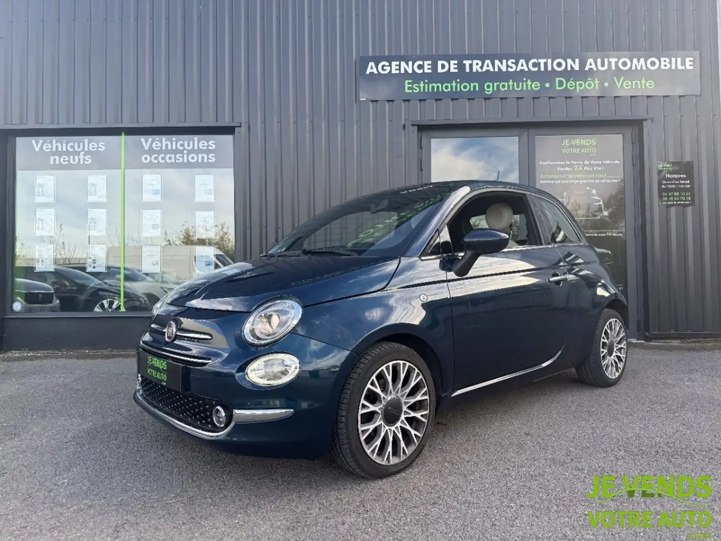 Fiat 500 1.2 8v 69ch Star Dualogic Bleu - 1