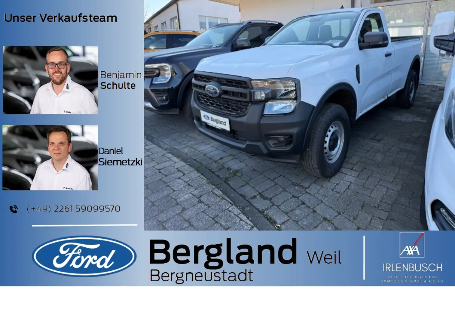 Ford Ranger EINZELKABINE XL 170PS 4X4 Wit - 1