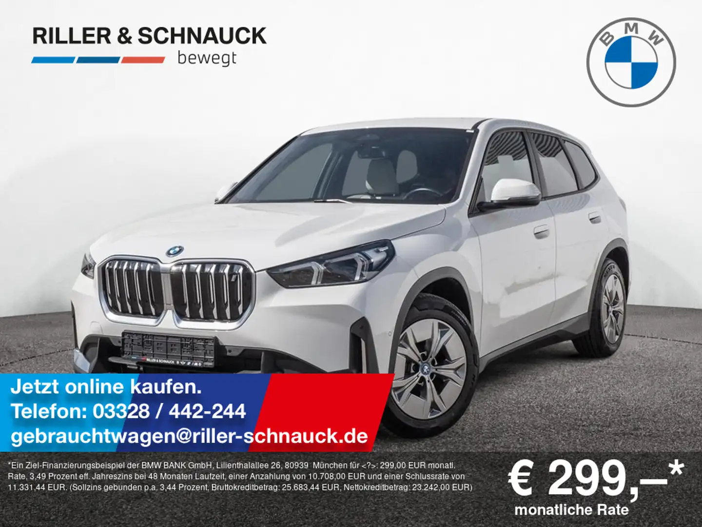 BMW iX1 XDRIVE 30 LED+NAVI+KAMERA+KLIMAAUT+SHZ+PD Weiß - 1