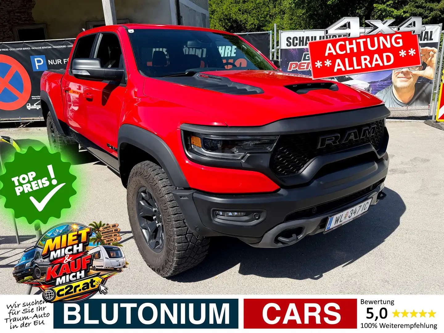 RAM 1500 TRX V8 *automatische Trittbretter*Cam*Nav*3500kg* Rot - 1