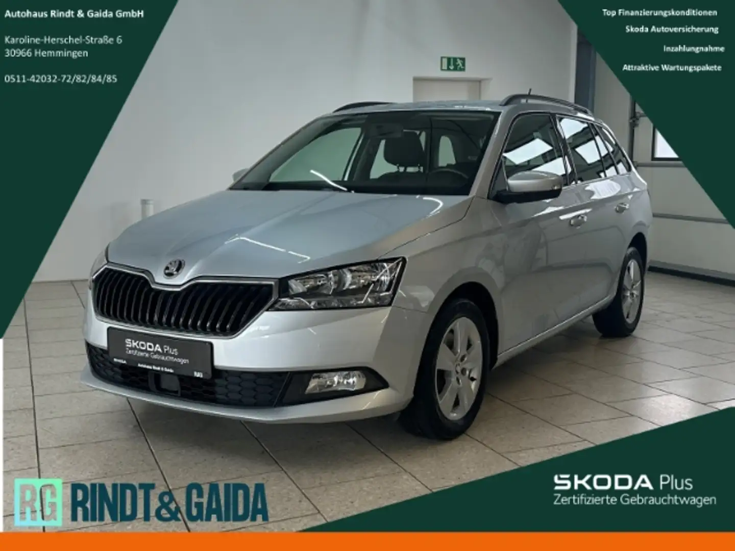 Skoda Fabia Combi 1.0 TSI Ambition Freisprech SHZ PDC Silber - 1