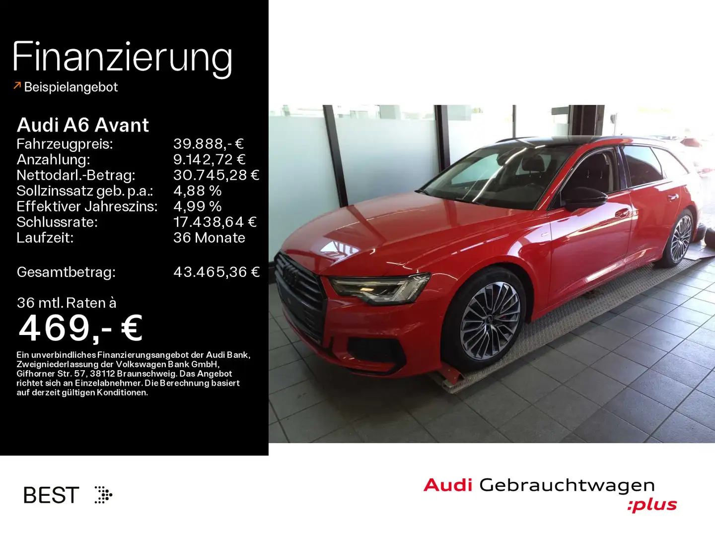 Audi A6 sport 55 TFSI e qu Pano*AHK*Stndklima Rot - 1