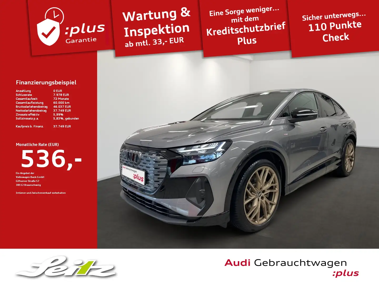 Audi Q4 e-tron Q4 50 e-tron Sportback quattro *HEAD-UP*MATRIX*SON Gris - 1