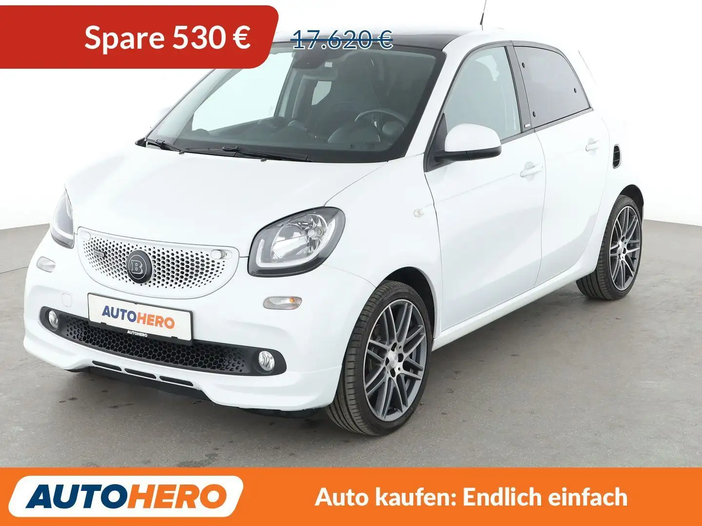 smart forFour 0.9 Turbo Brabus Aut.*NAVI*PDC*SHZ*KLIMA*TEMPO* Weiß - 1