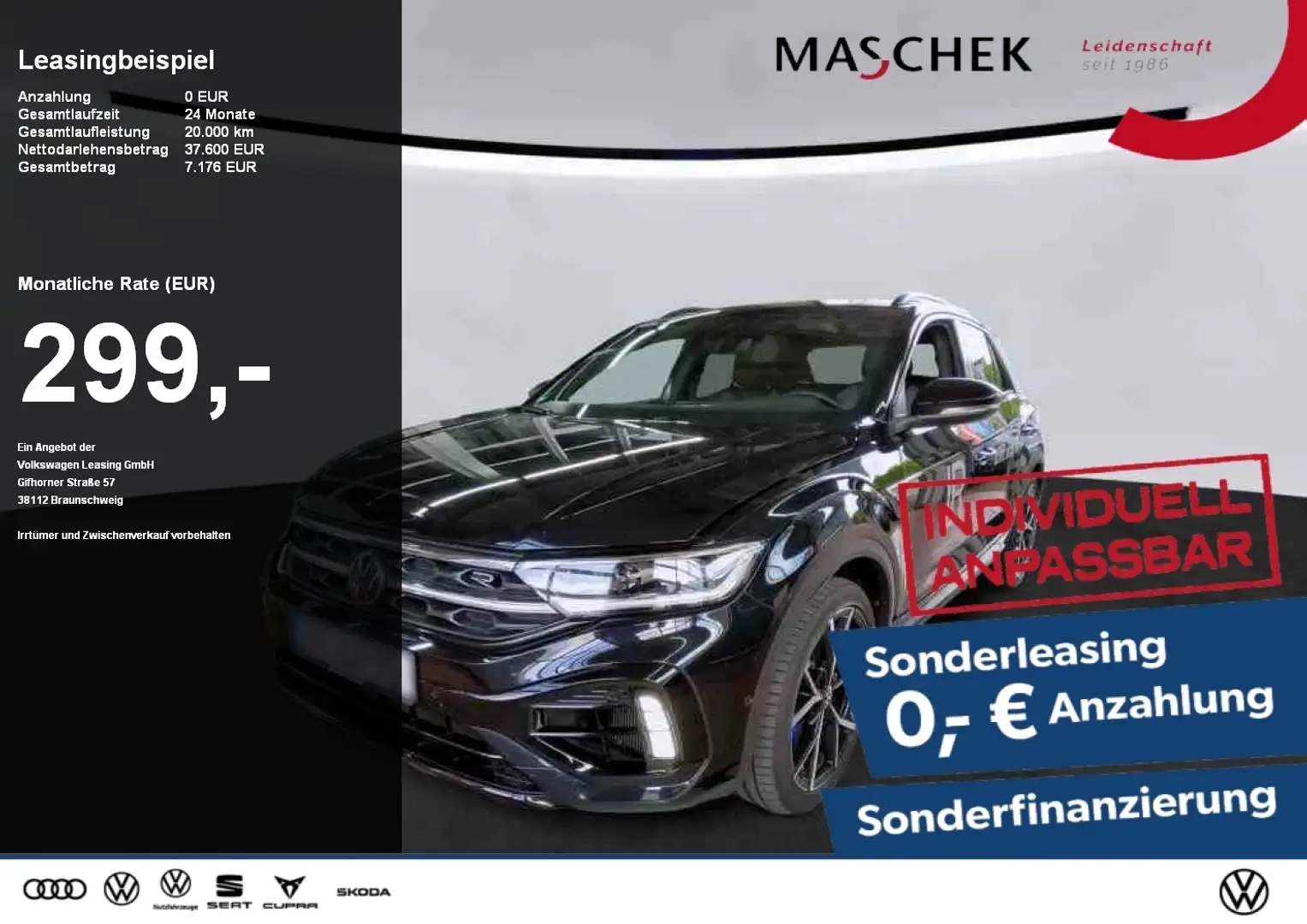 Volkswagen T-Roc R Sonderleasing *AKRAPOVIC* Beats DCC Schwarz - 1