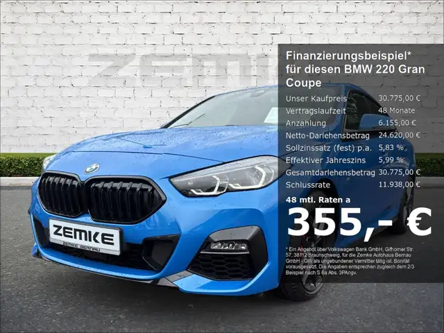 BMW 220 Gran Coupe i M Sport Park-Assistent Navi Digitales