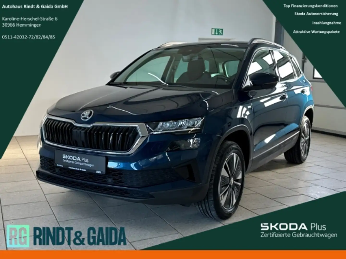Skoda Karoq 1.0 TSI Tour ACC Navi Kamera SHZ LaneAssist Blau - 1