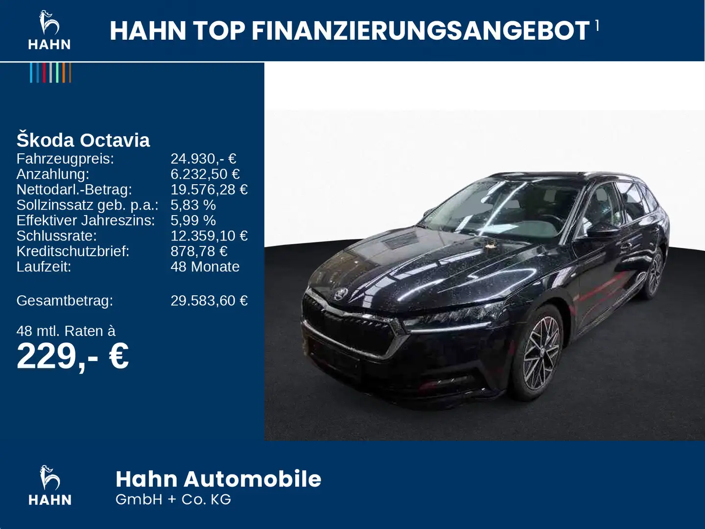 Skoda Octavia Combi 2.0TDI DSG Clever LED AHK Navi CAM Schwarz - 2