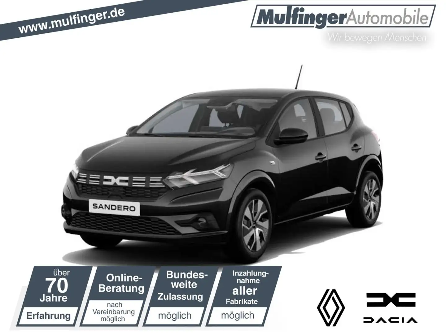 Dacia Sandero Expression TCe 90 CVT LED EPH Tempomat Bluetooth Noir - 1