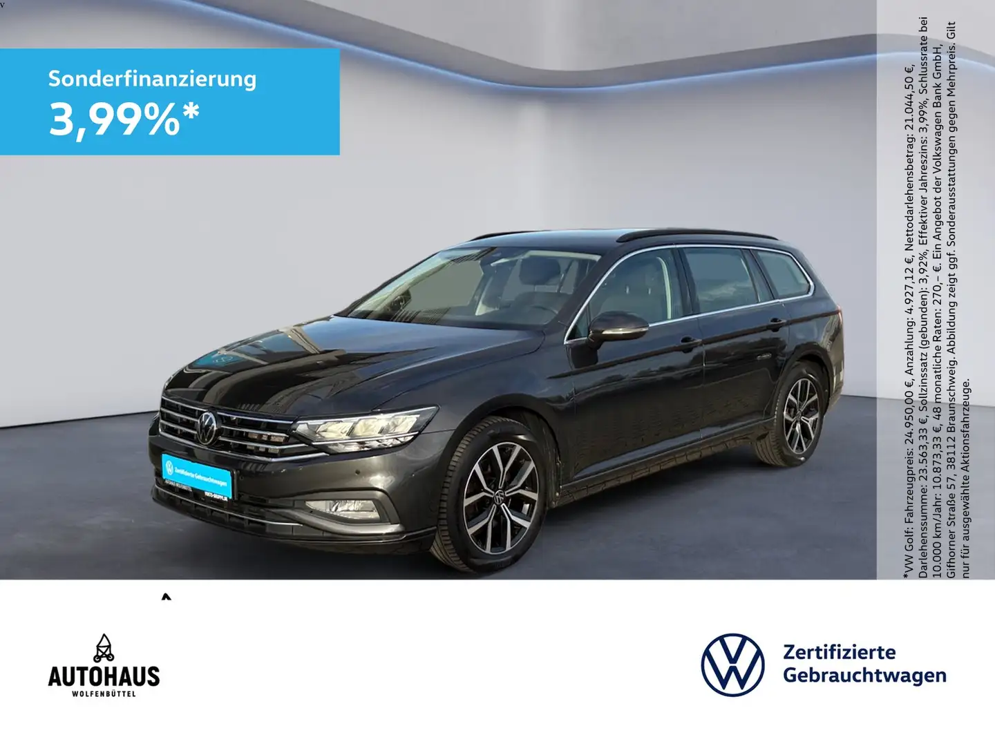Volkswagen Passat Variant Business 2.0 TDI DSG AHK CAM NAV Grijs - 1