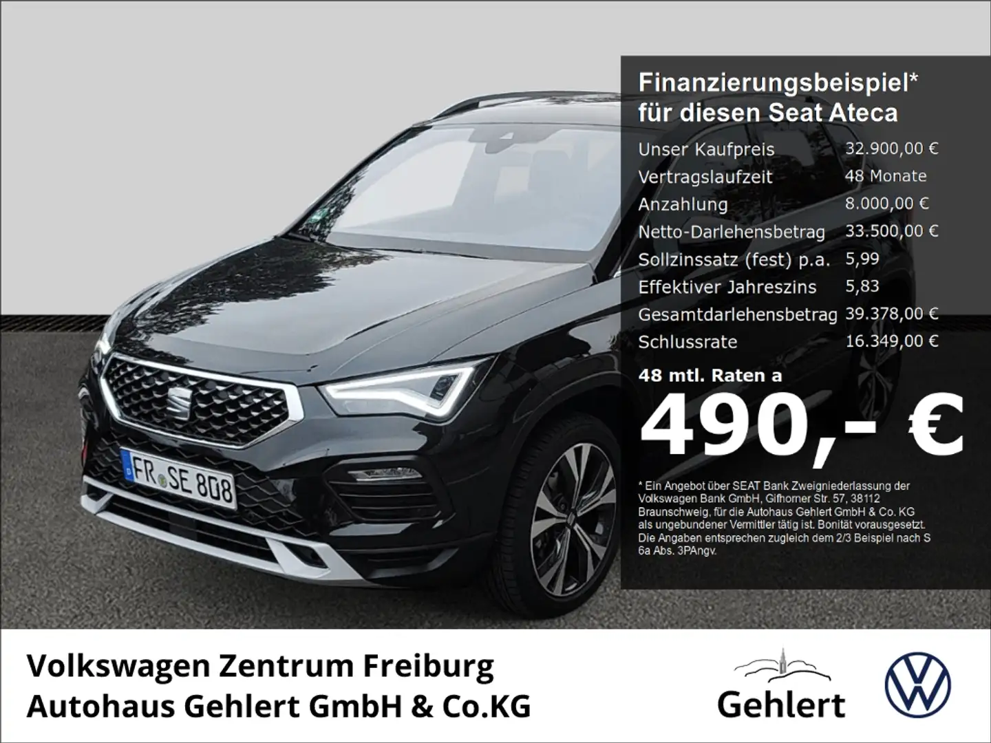 SEAT Ateca Xperience ACT 1.5 TSI AHK-klappbar Navi Leder digi Schwarz - 1