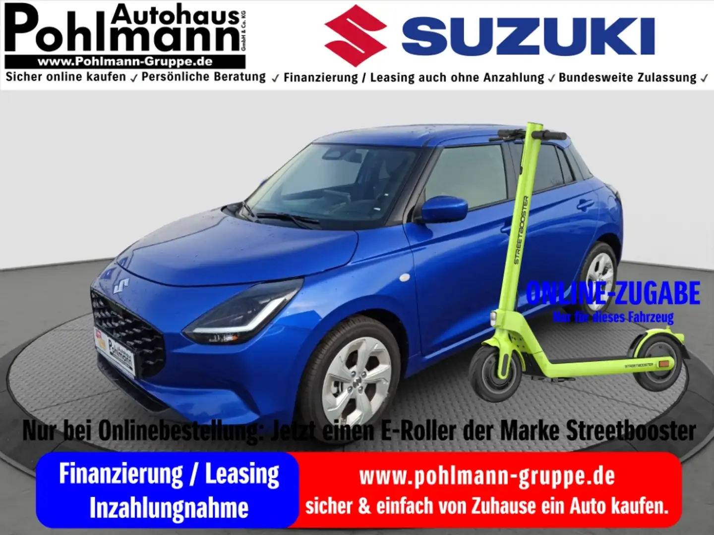 Suzuki Swift 1.2 HYBRID CVT Comfort Navi LED DAB SHZ Keyless En Azul - 1