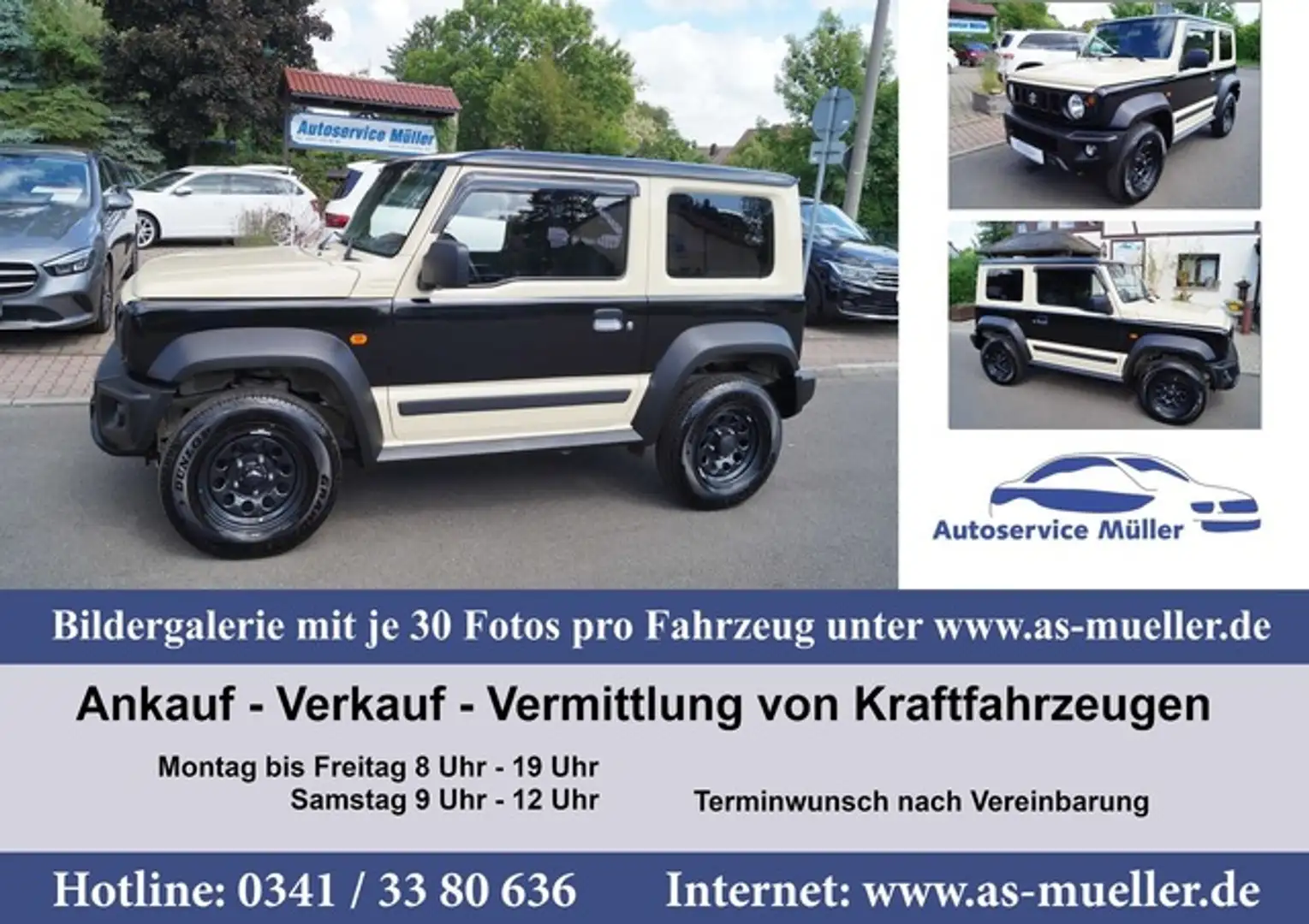 Suzuki Jimny 4x4 -Klima-Spurh.-Abstand-Trenngitter uvm. Schwarz - 1