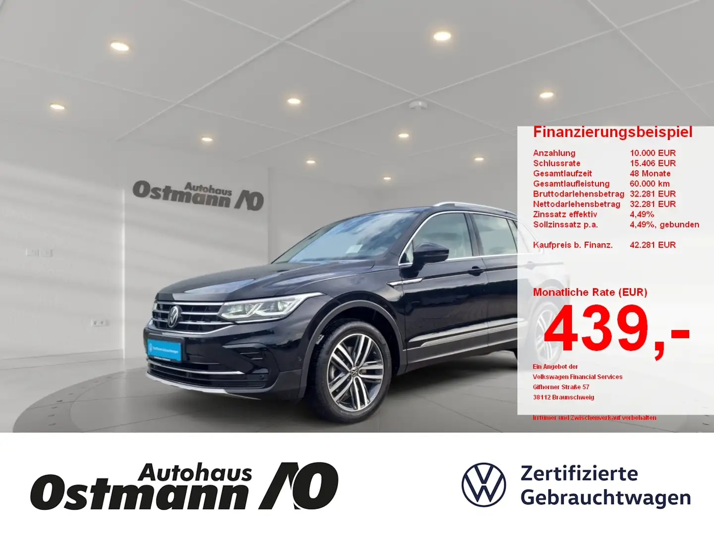 Volkswagen Tiguan 2.0 TDI BMT 4Motion Elegance DCC HUD STH Schwarz - 1