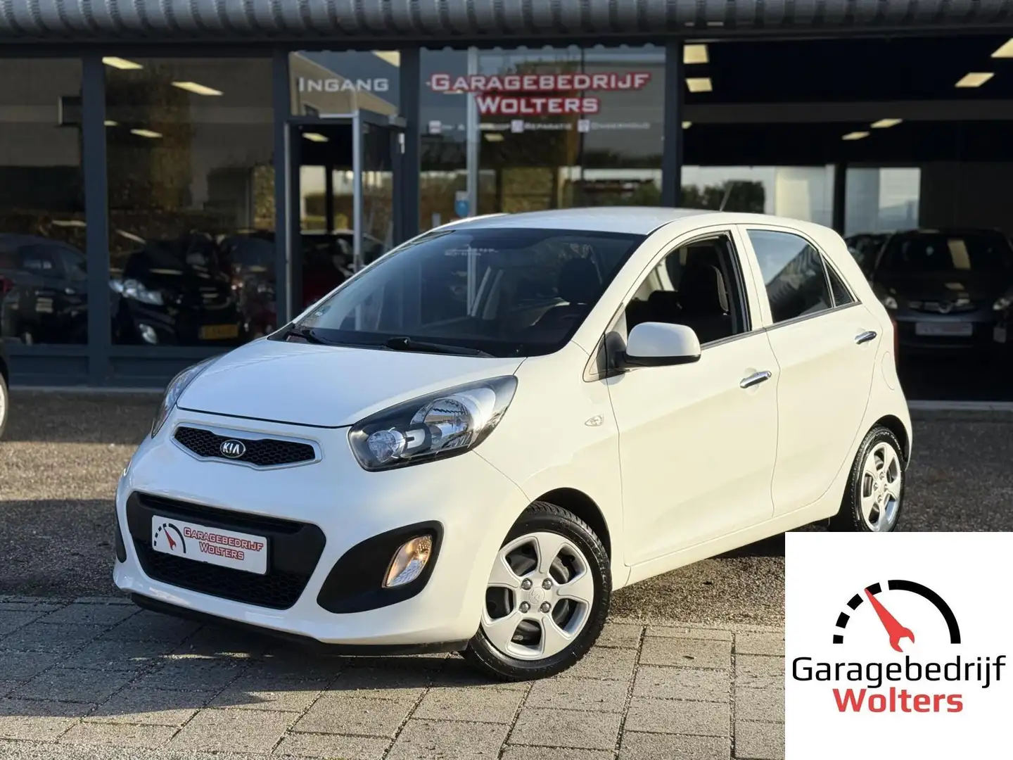 Kia Picanto 1.0 CVVT ISG Airco 5drs nw apk 1ste eign Wit - 1