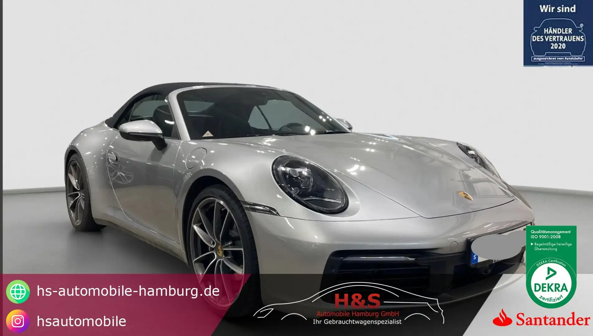 Porsche 911 Carrera Cabriolet Sport-Chrono-Paket Silber - 1