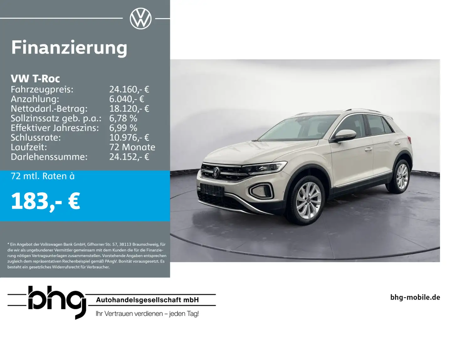 Volkswagen T-Roc 1.5 TSI OPF Style SHZ PDC DAB ACC LED Grau - 1