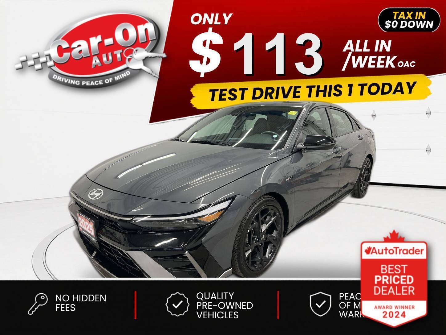 Gray 2025 Hyundai Elantra Sedan Front-Wheel Drive Automatic