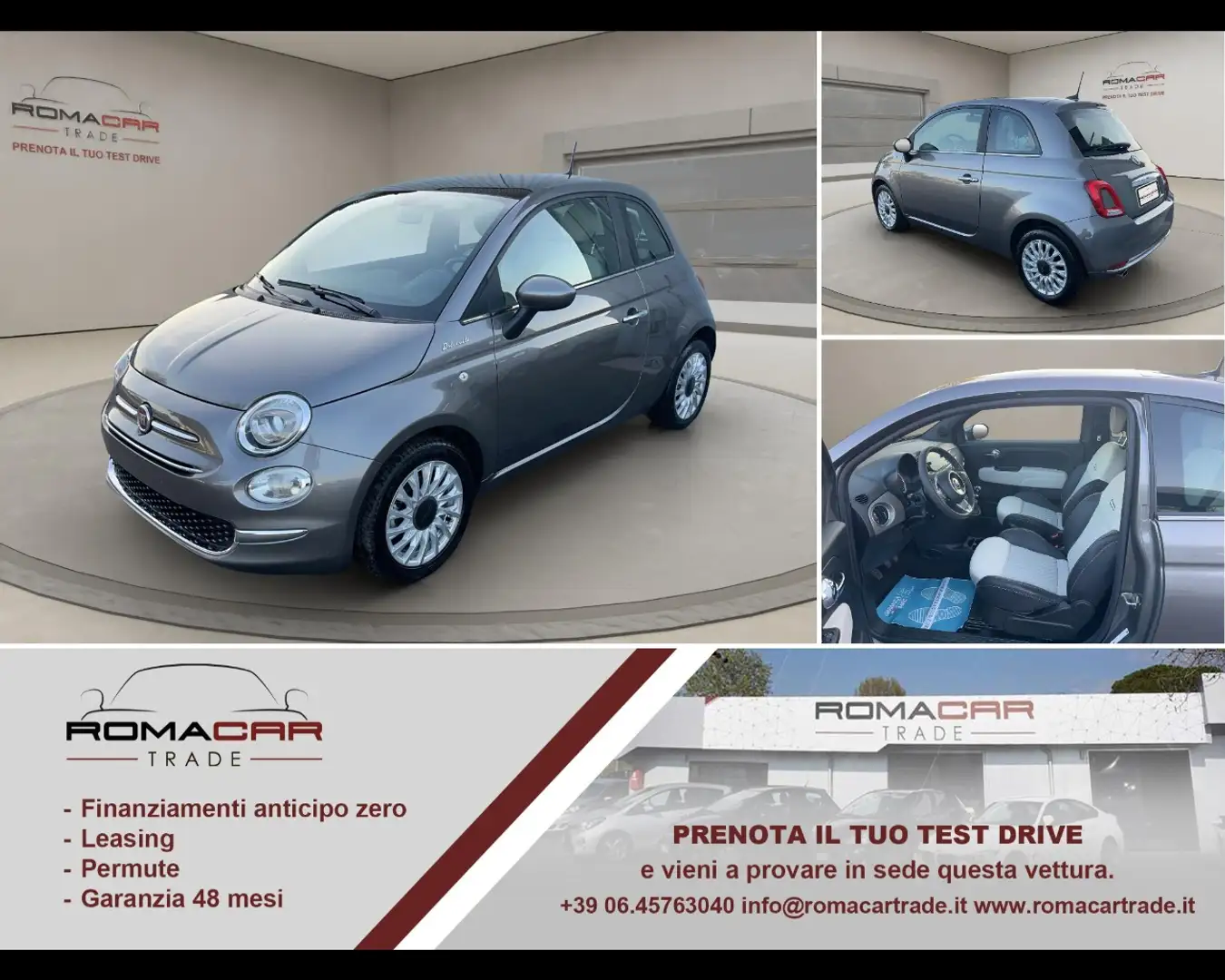 Fiat 500 (2015-2024) - 500 1.0 Hybrid Dolcevita Gris - 1