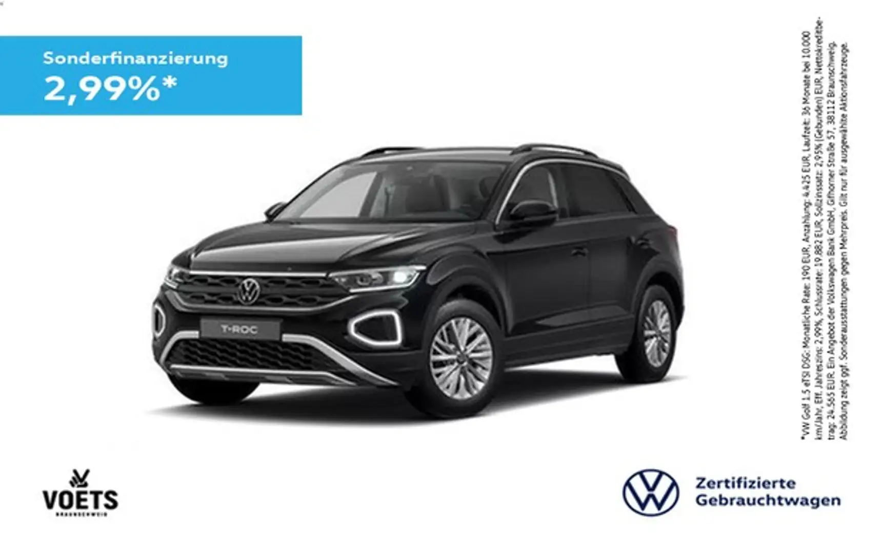 Volkswagen T-Roc Life 1.0 TSI LED+PDC+SHZ Noir - 1