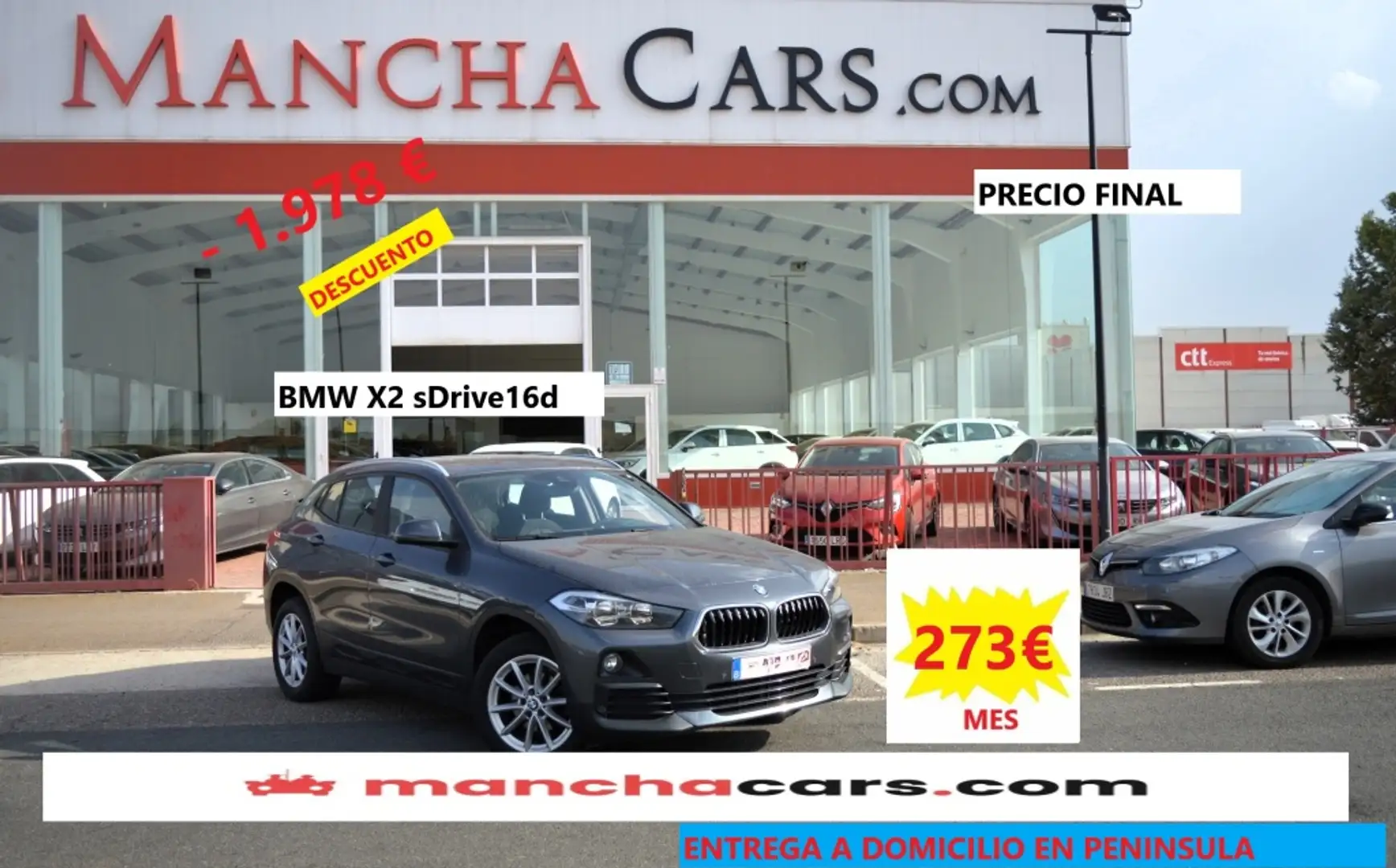 BMW X2 sDrive 16d (4.75) Gris - 1