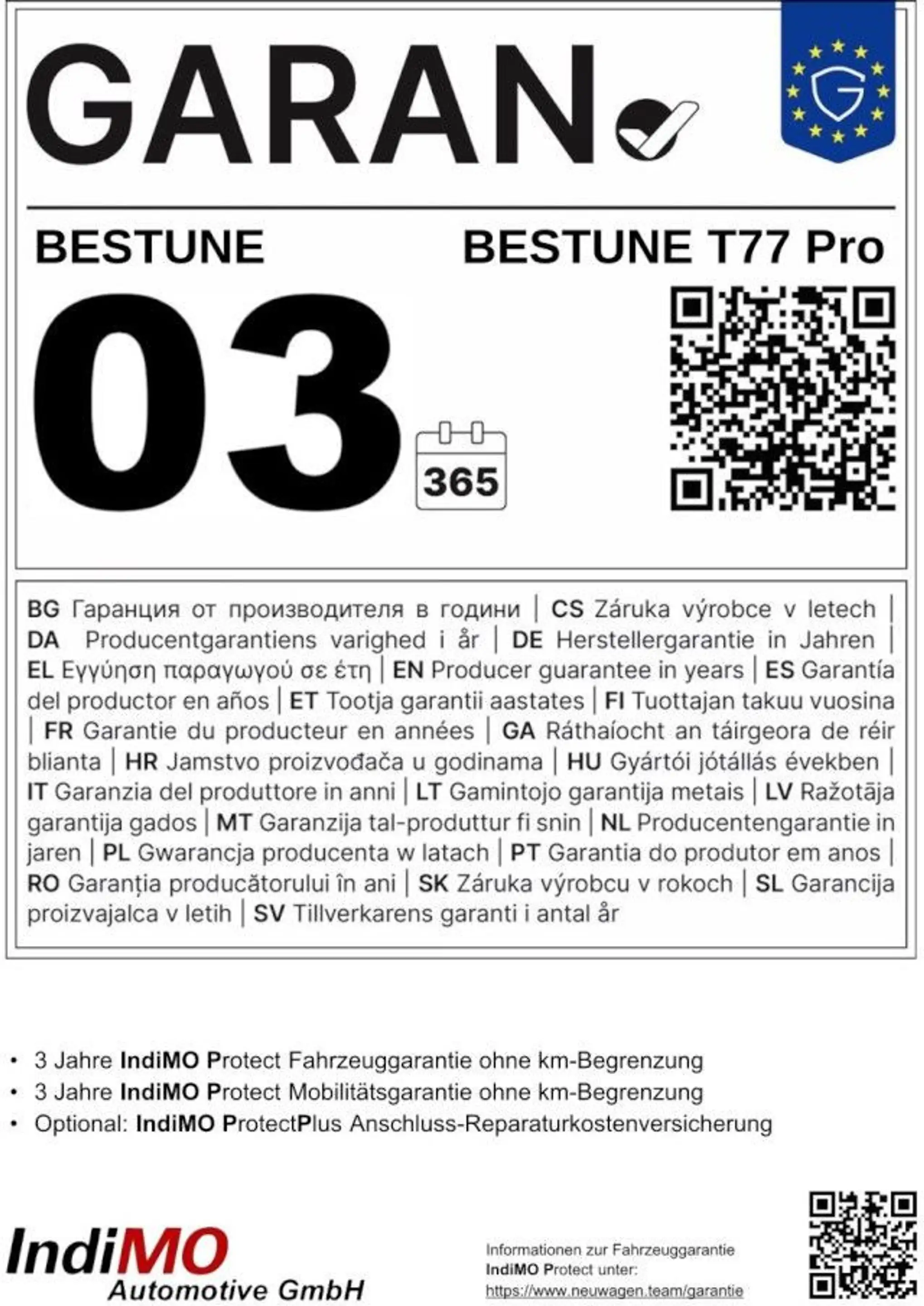 Bestune T77 Pro LED-Licht 360-Grad-Kamera Klima Einparkhilfe — photo 5