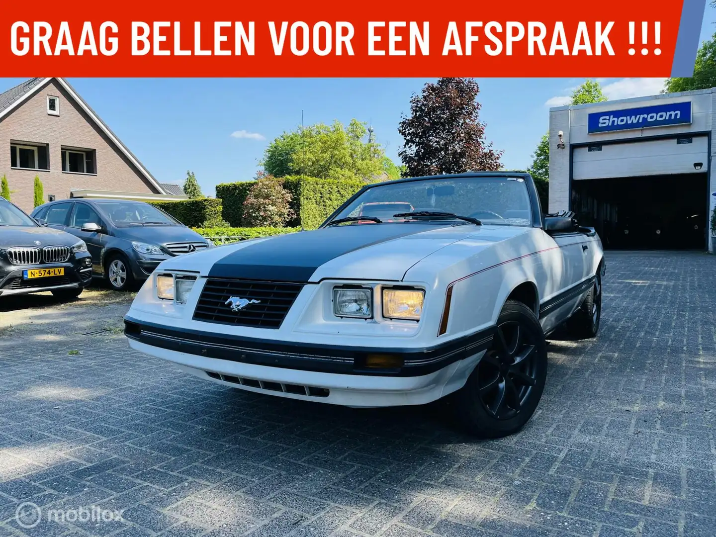 Ford Mustang USA 3.8 V6 GLX Convertible zeer nette staat Wit - 1