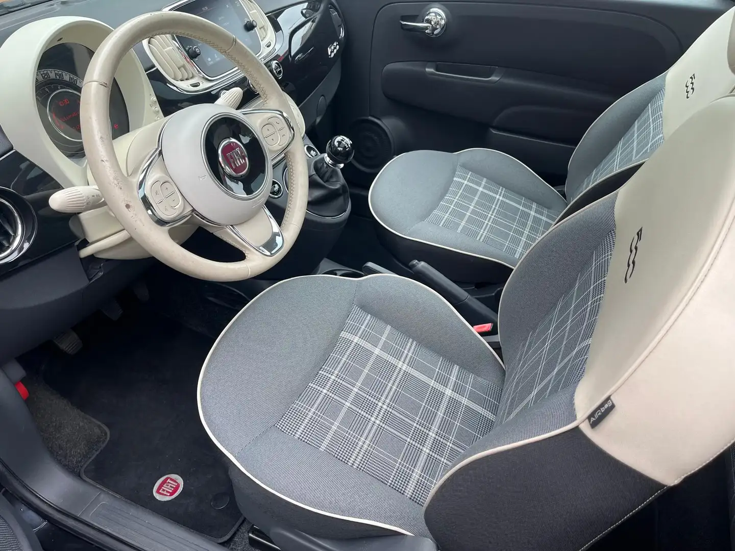 Fiat 500 1.2 Louge Panoramadak Navigatie Noir - 2