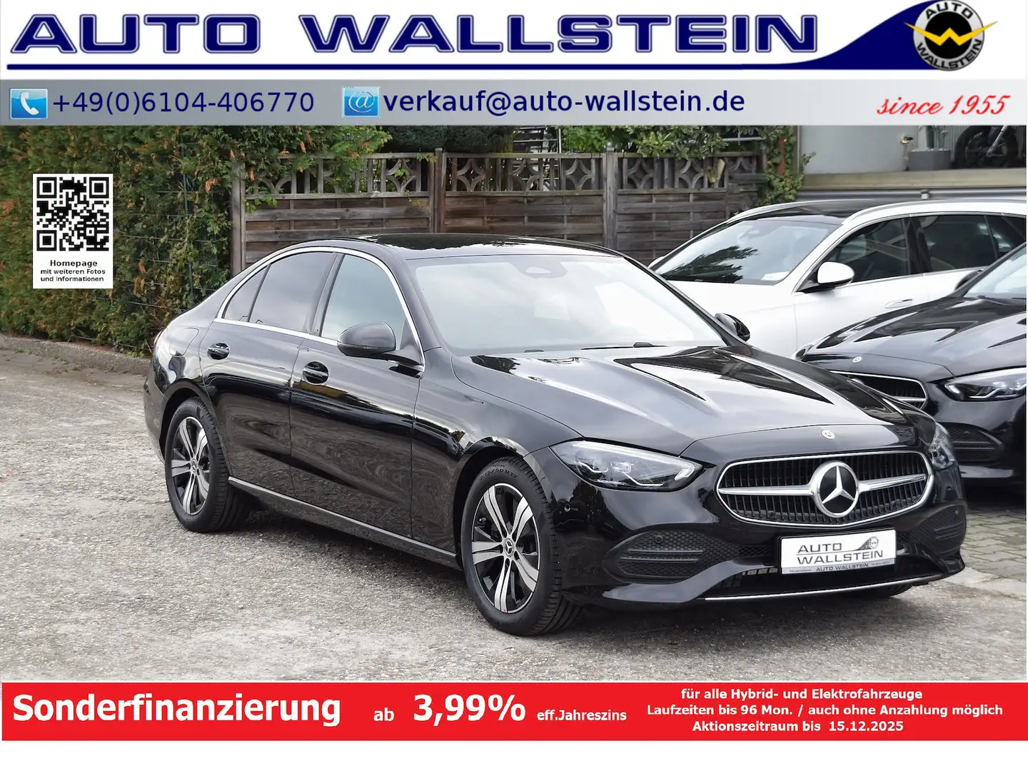 Mercedes-Benz C 220 d Avantgarde Advanced (AHK Spur LED Park) Noir - 1