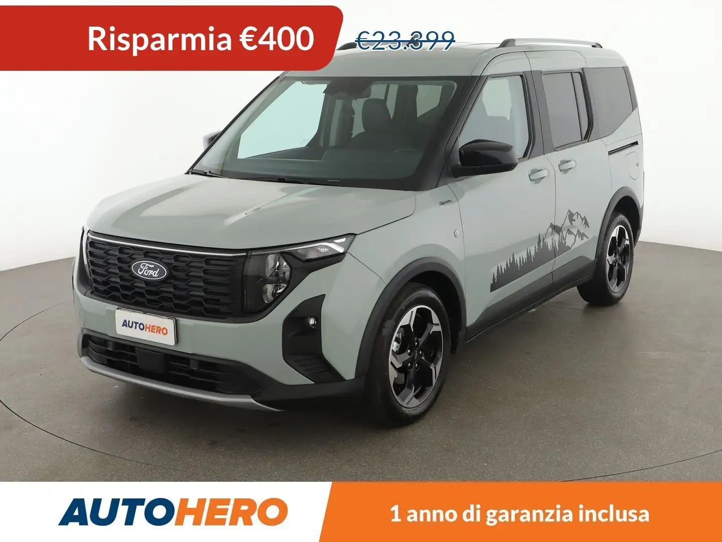 Ford Tourneo Courier 1.0 EcoBoost Active Groen - 1