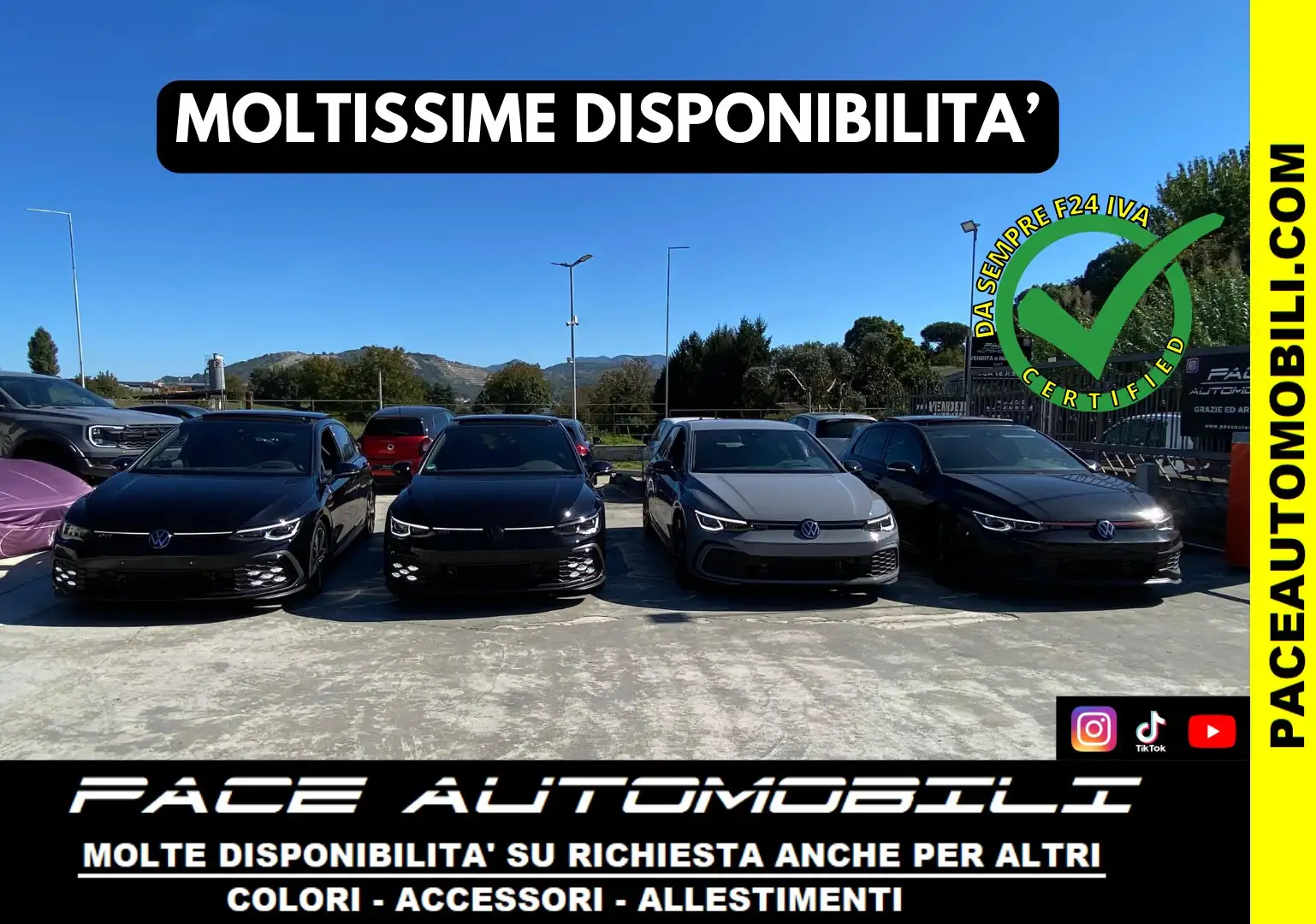 Volkswagen Golf GTI ACC NAVI LED KAMERA PDC USB 18" APPLE BLACK PACK Nero - 1