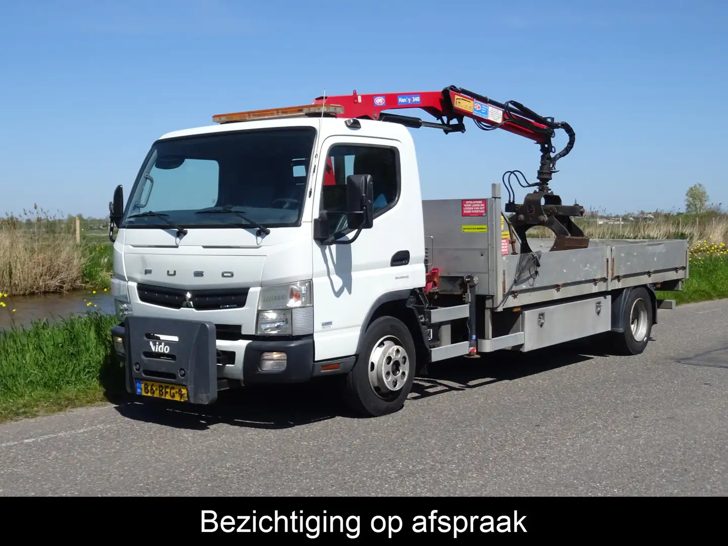 Mitsubishi Canter Fuso * LAADKRAAN handy 340 * EX GEMEENTE * KRAANAU Weiß - 1
