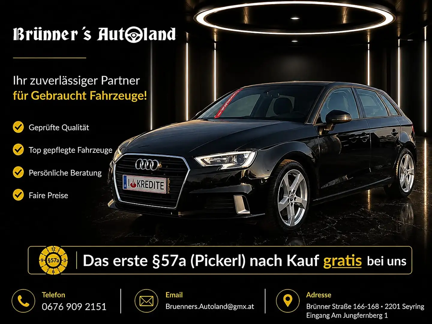 Audi A3 SB 2,0 TDI S-tronic sport 1-Besitz alle Service... Schwarz - 1
