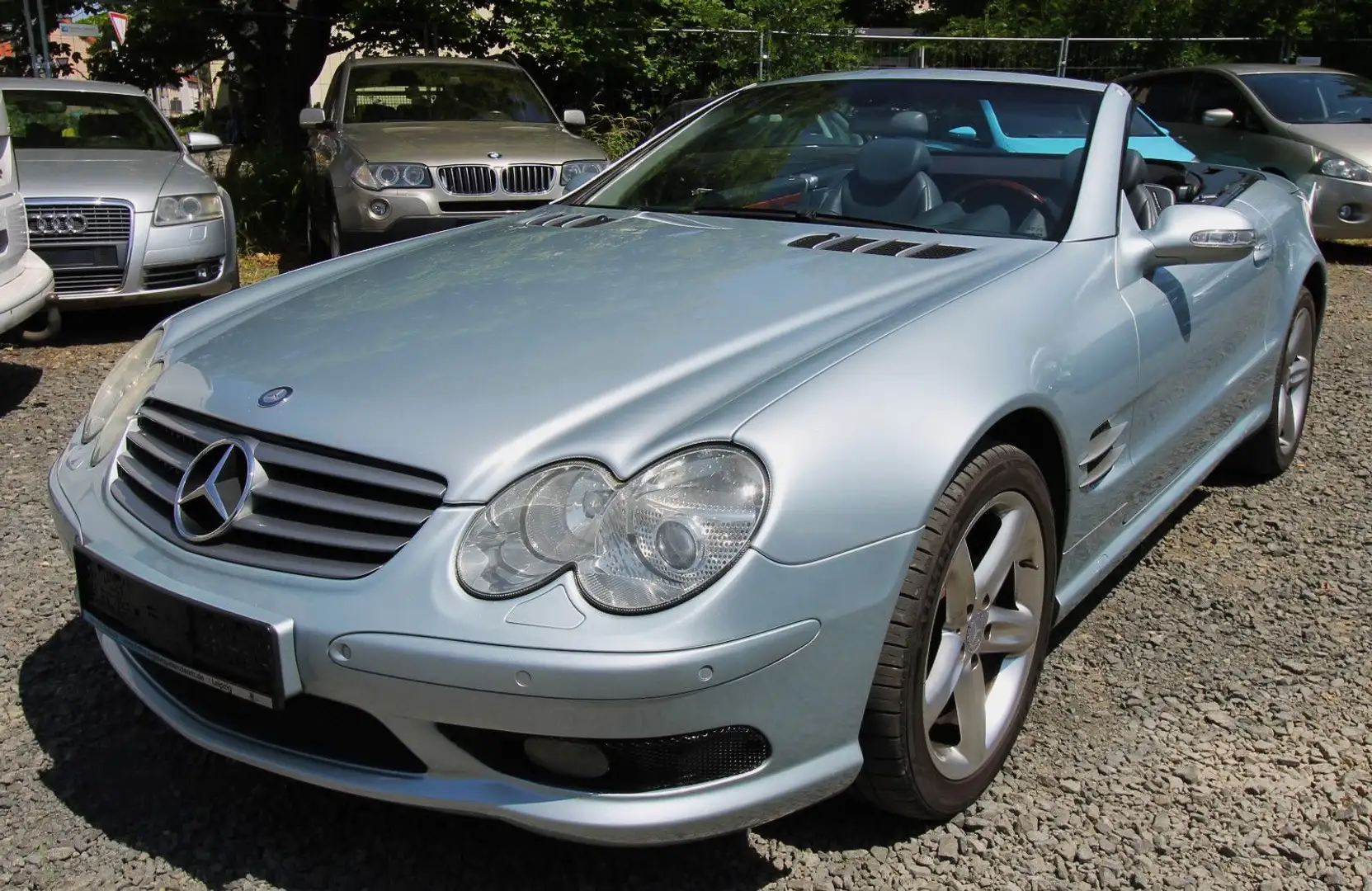 Mercedes-Benz SL 500 AMG Bose Sitzlüftung gepflegt Kofferset Silber - 1