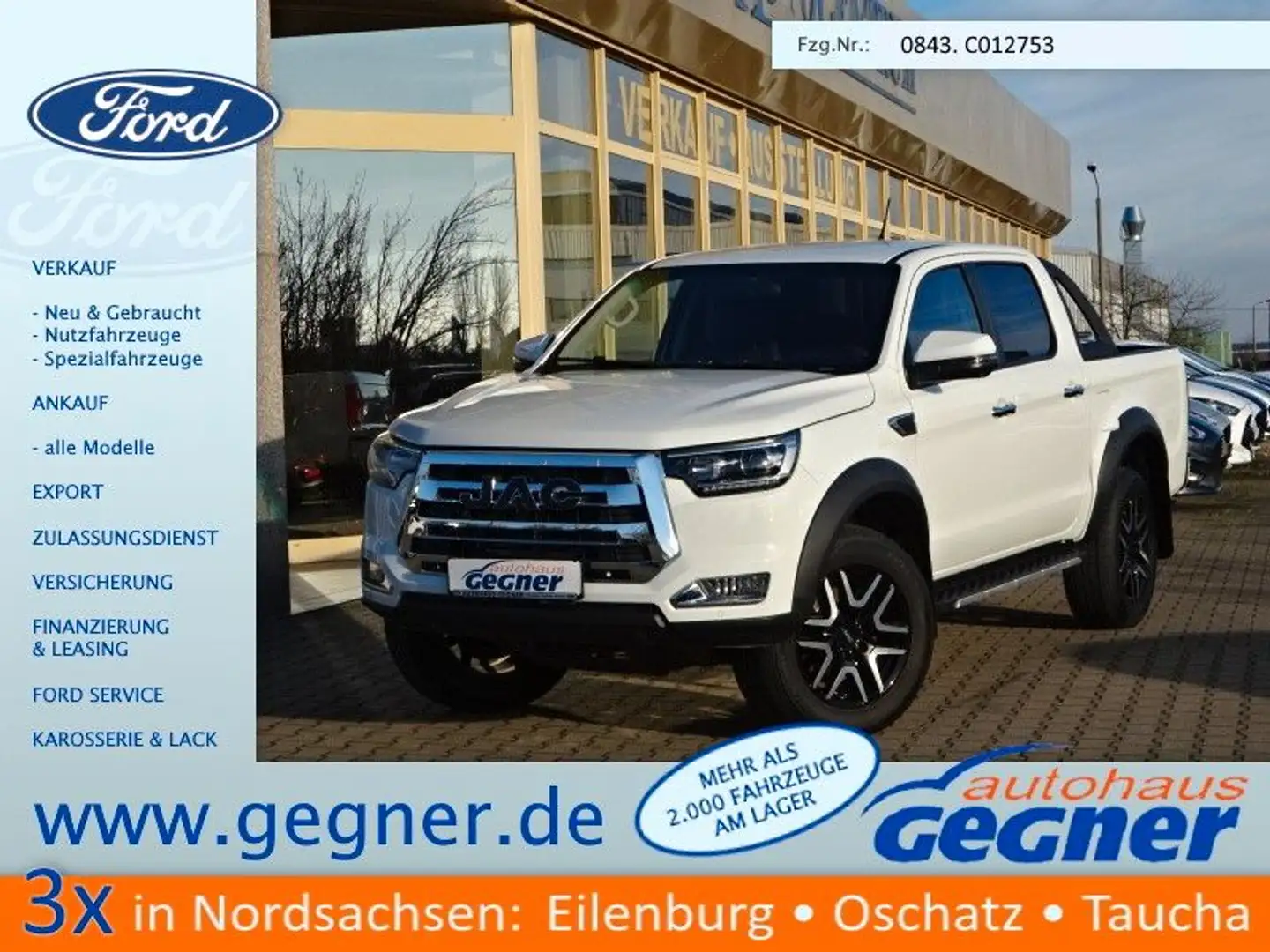 JAC 8 Pro Pick-Up 204PS Klima Leder LKW Blanco - 1