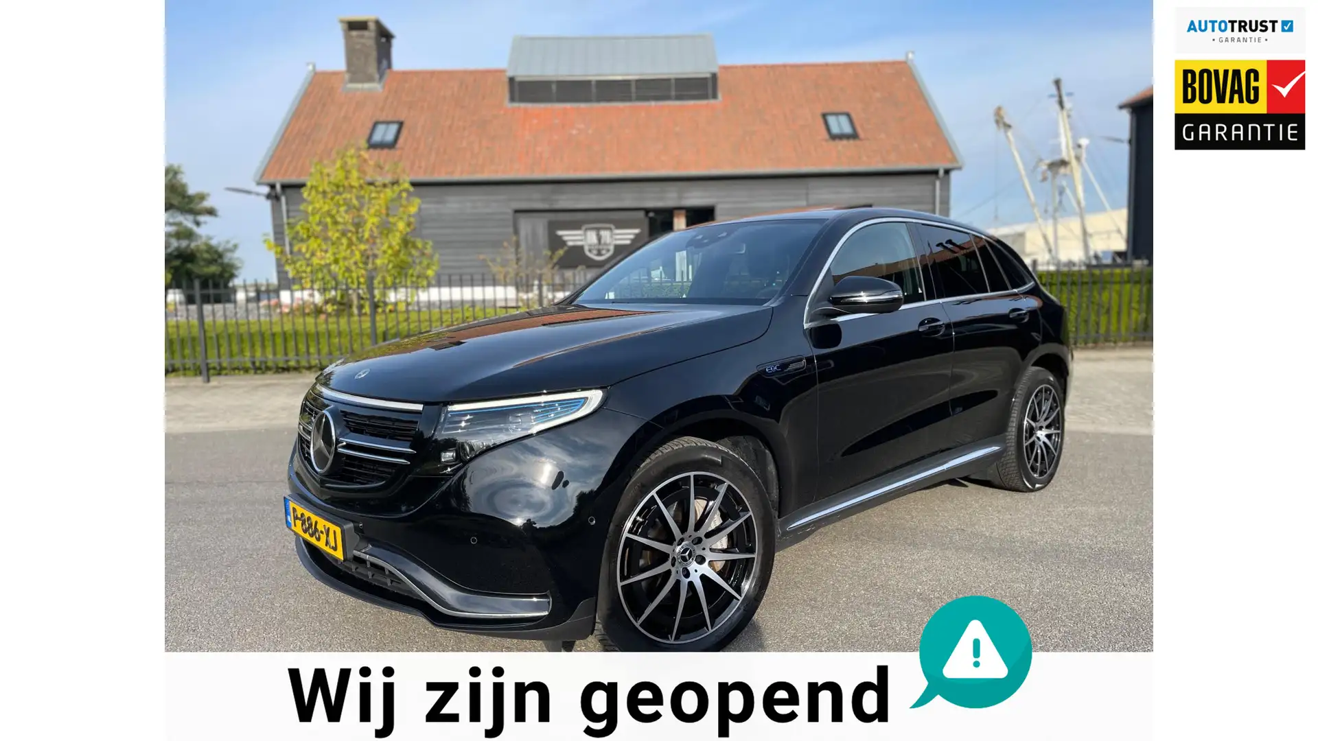 Mercedes-Benz EQC 400 4MATIC 80KW soh 96.4% AMG-LINE PANORAMA-SCHUIFDAK Schwarz - 1