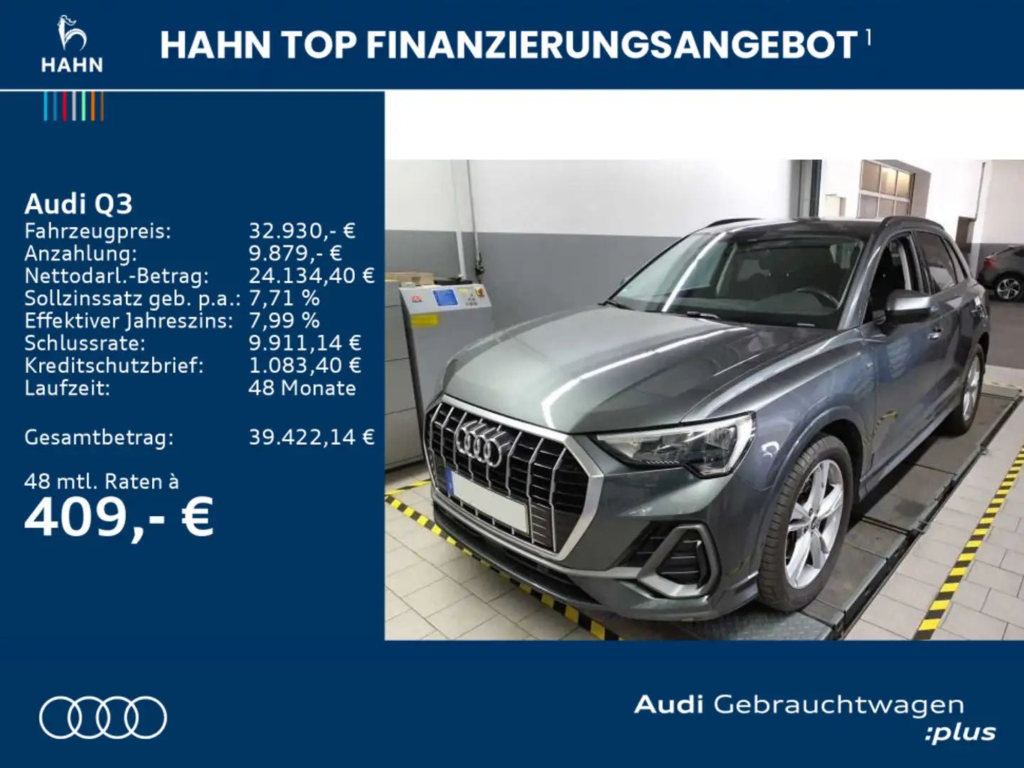 Audi Q3 40 TFSI quattro S line AHK Navi Carplay Virtu Grau - 2