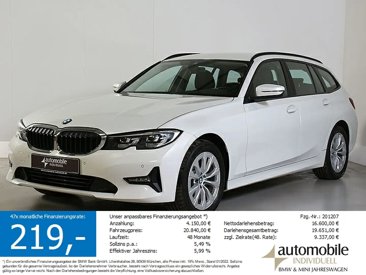 BMW 320 d AT LiveCockpit LED DAB Alarm Shz.DAB 4xPDC Bianco - 1