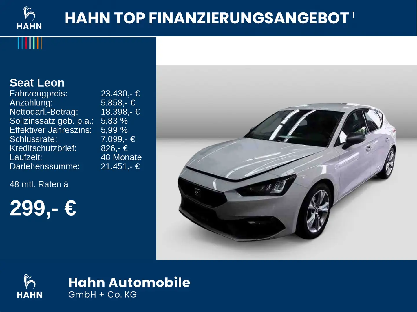 SEAT Leon 1.5TSI DSG FR PDC LED Navi Sitzh Sportsitze Weiß - 2