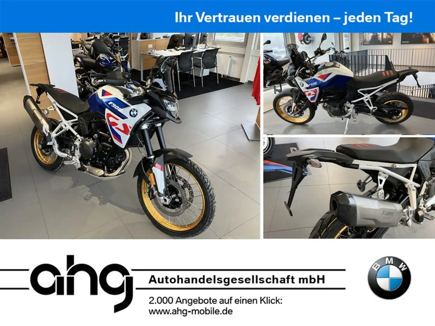 BMW F 900 GS Trophy Dynamik Paket uvm. Modrá - 1